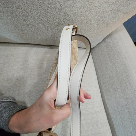 Nwot Coach Dufflette Signature Light Khaki Crossbody Bag Purse - Picture 10 of 12